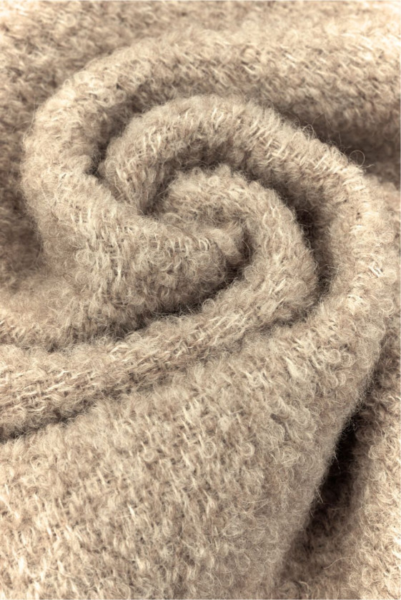 Mantel Wolle mit Alpaka beige