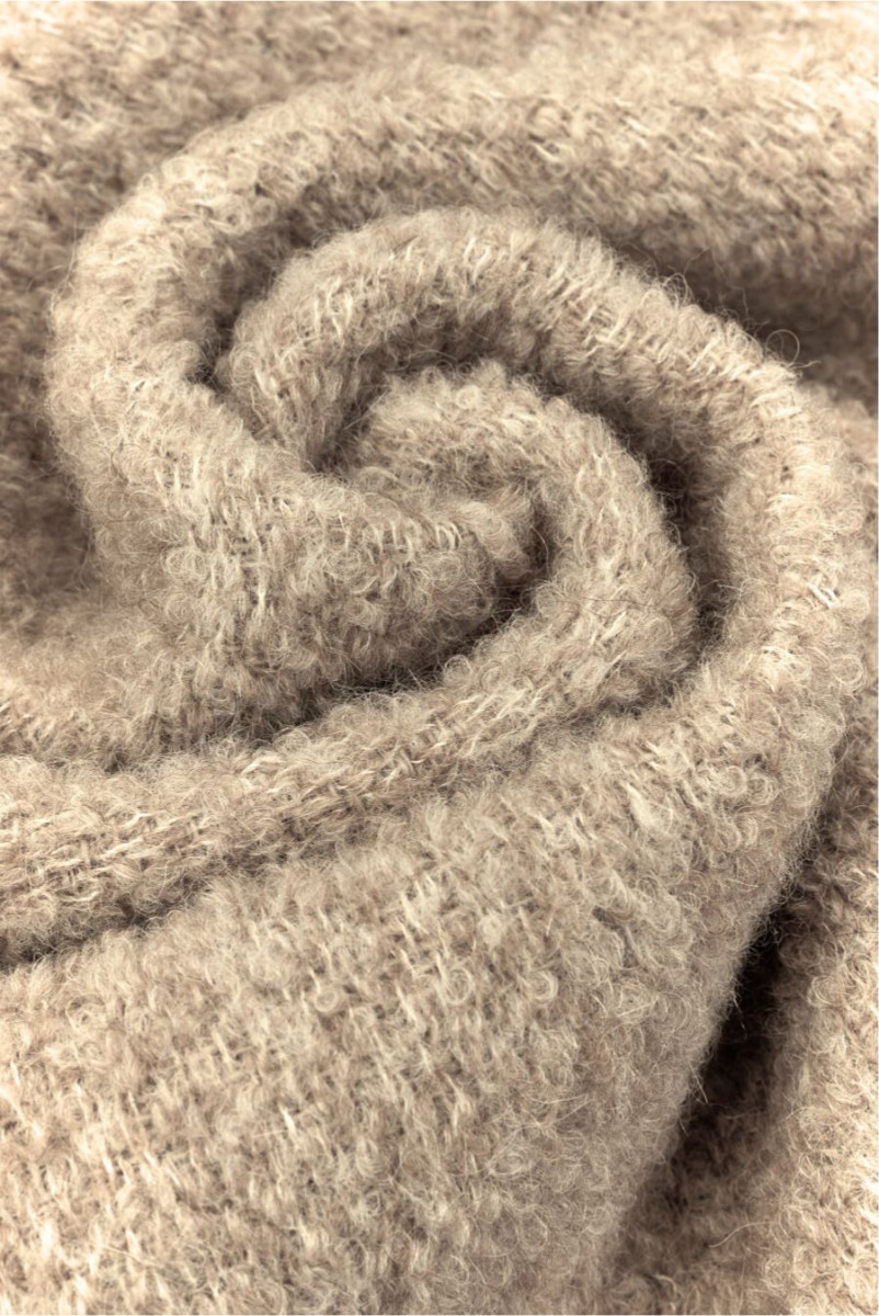 Mantel Wolle mit Alpaka beige