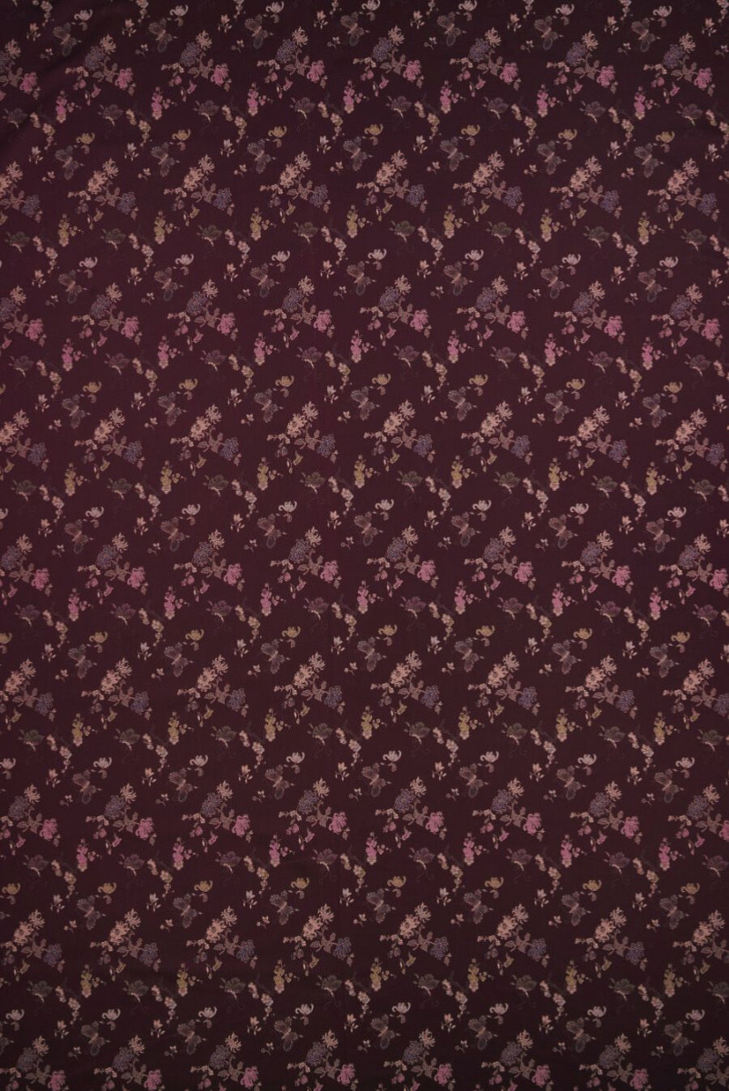 Burgundi jacquard virágokkal KUPONOK