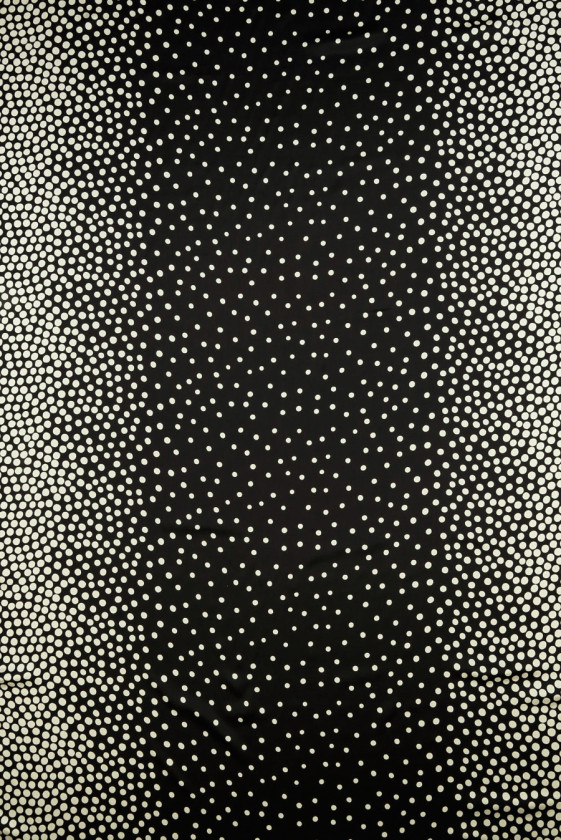 Schwarze Satin-Viskose mit Polka Dots