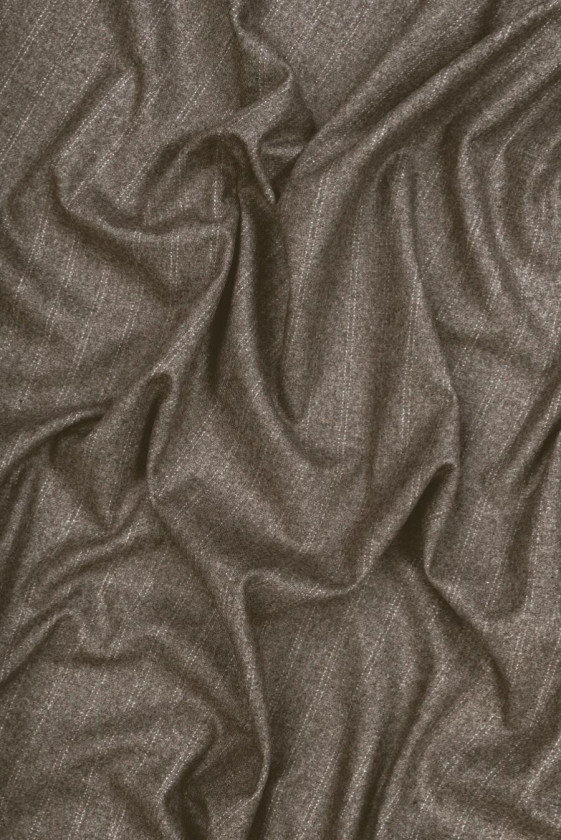 Gestreifte Wolle grau-beige melange