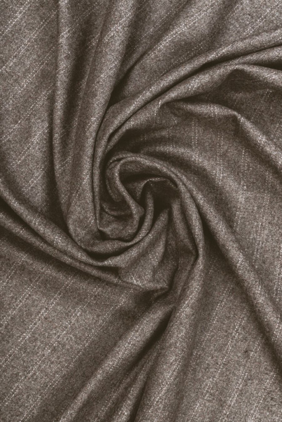 Striped wool grey-beige melange