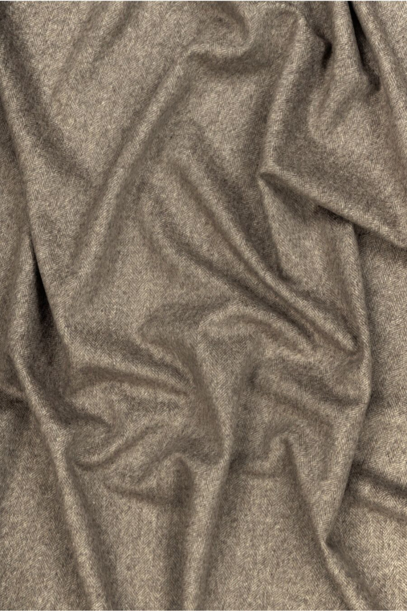 Leichte polywool in fischgrätbeige