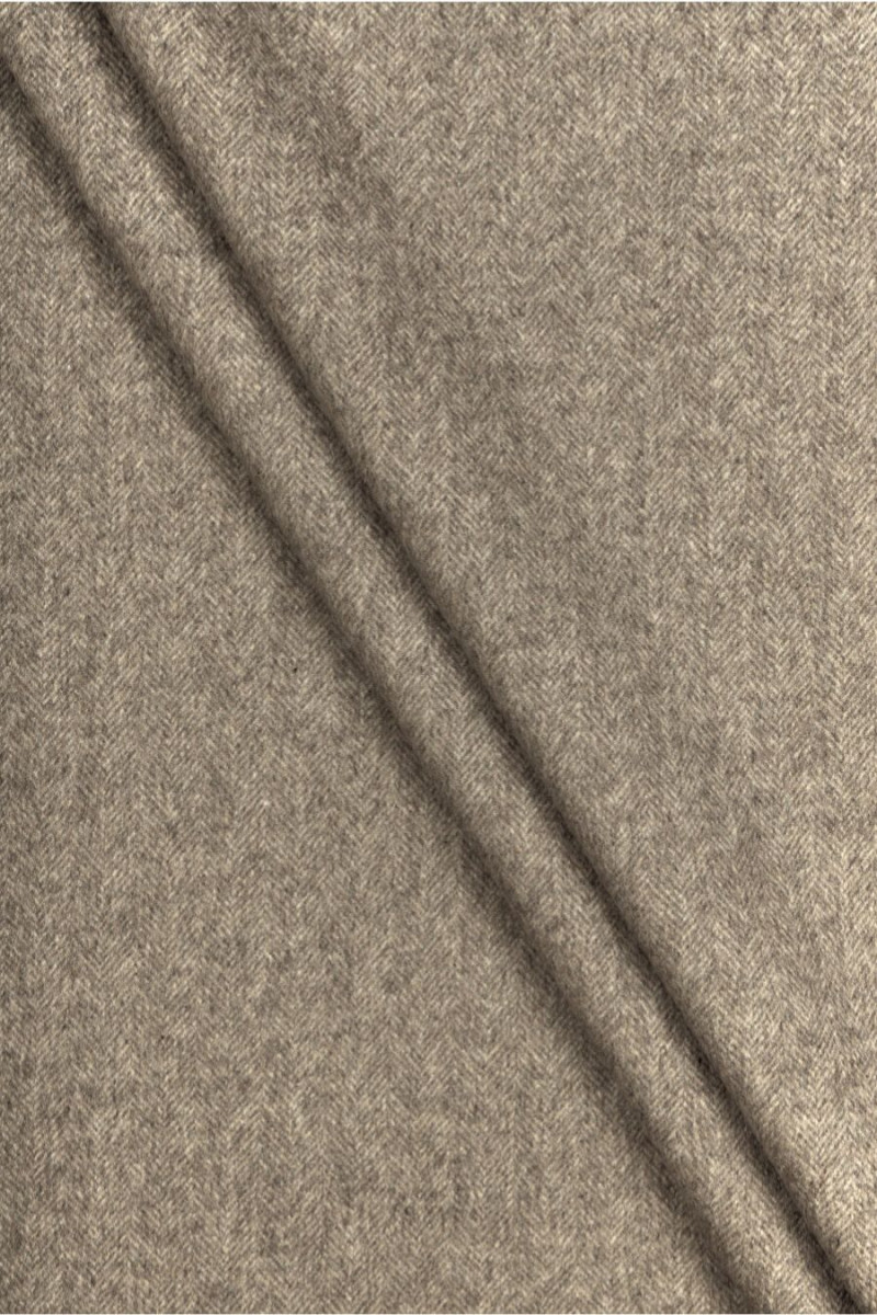 Leichte polywool in fischgrätbeige