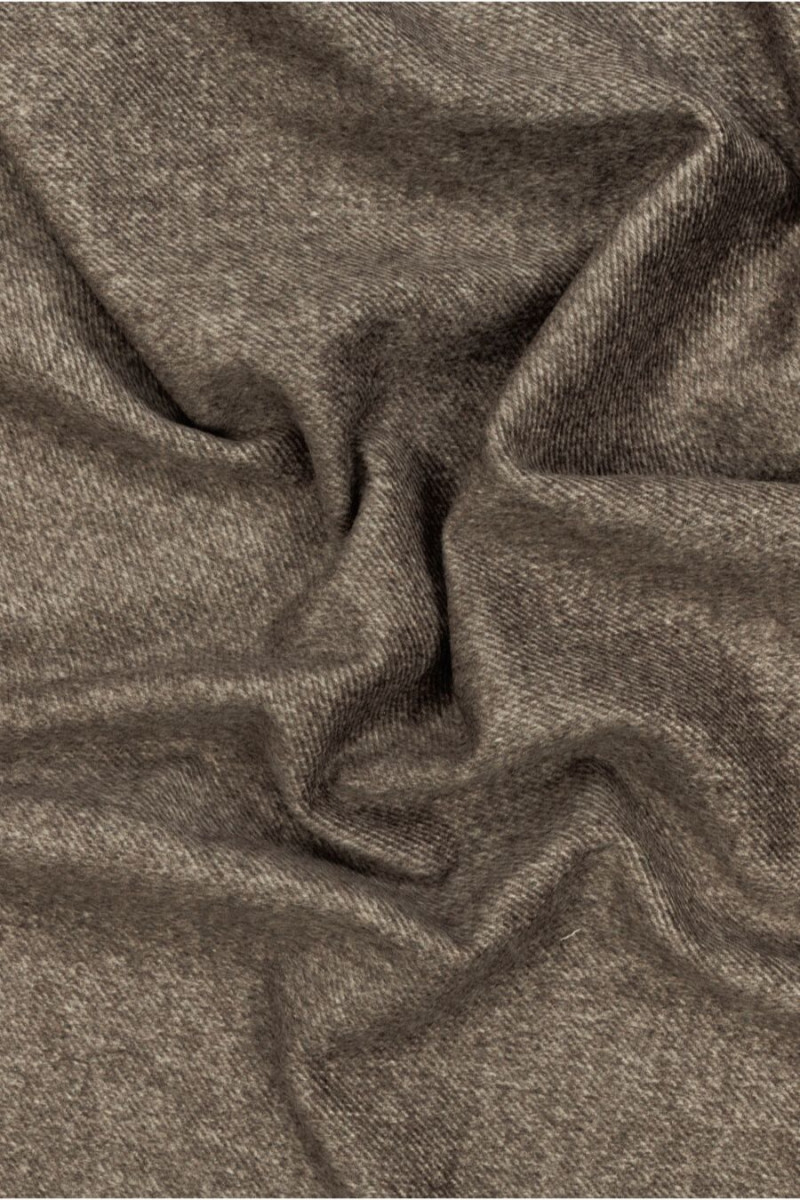Brown melange polywool