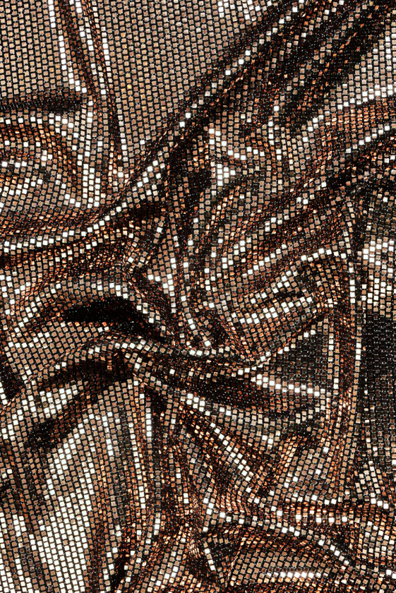 Evening knitwear golden squares