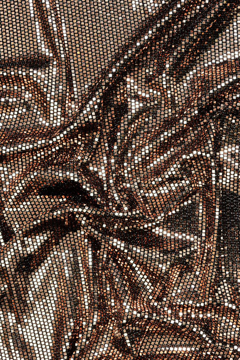 Evening knitwear golden squares