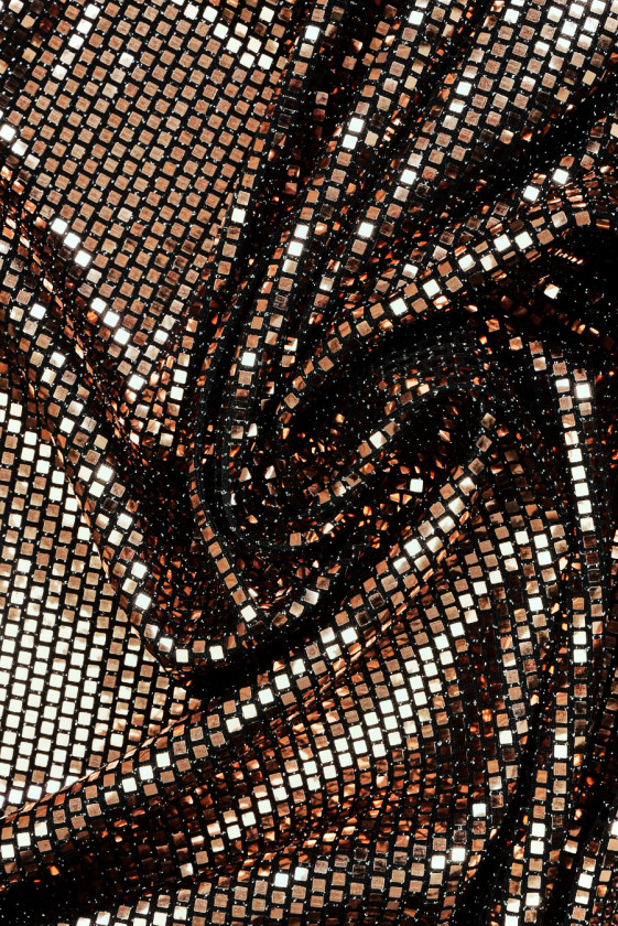 Evening knitwear golden squares