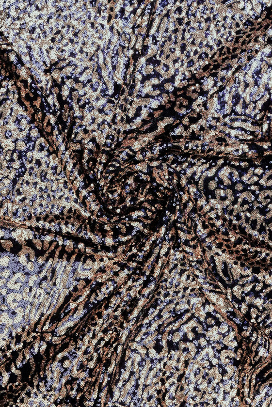 Navy Gold Evening Sequins