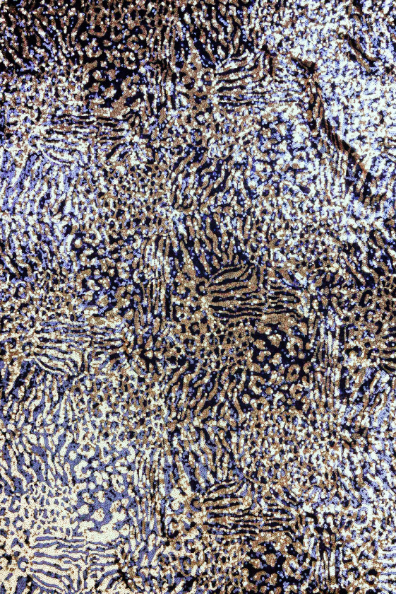 Navy Gold Evening Sequins