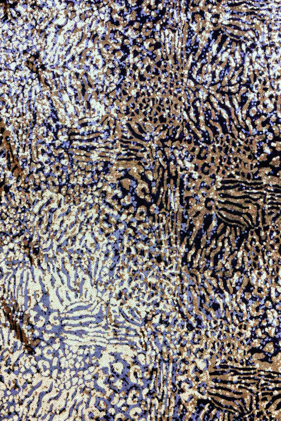 Navy Gold Evening Sequins