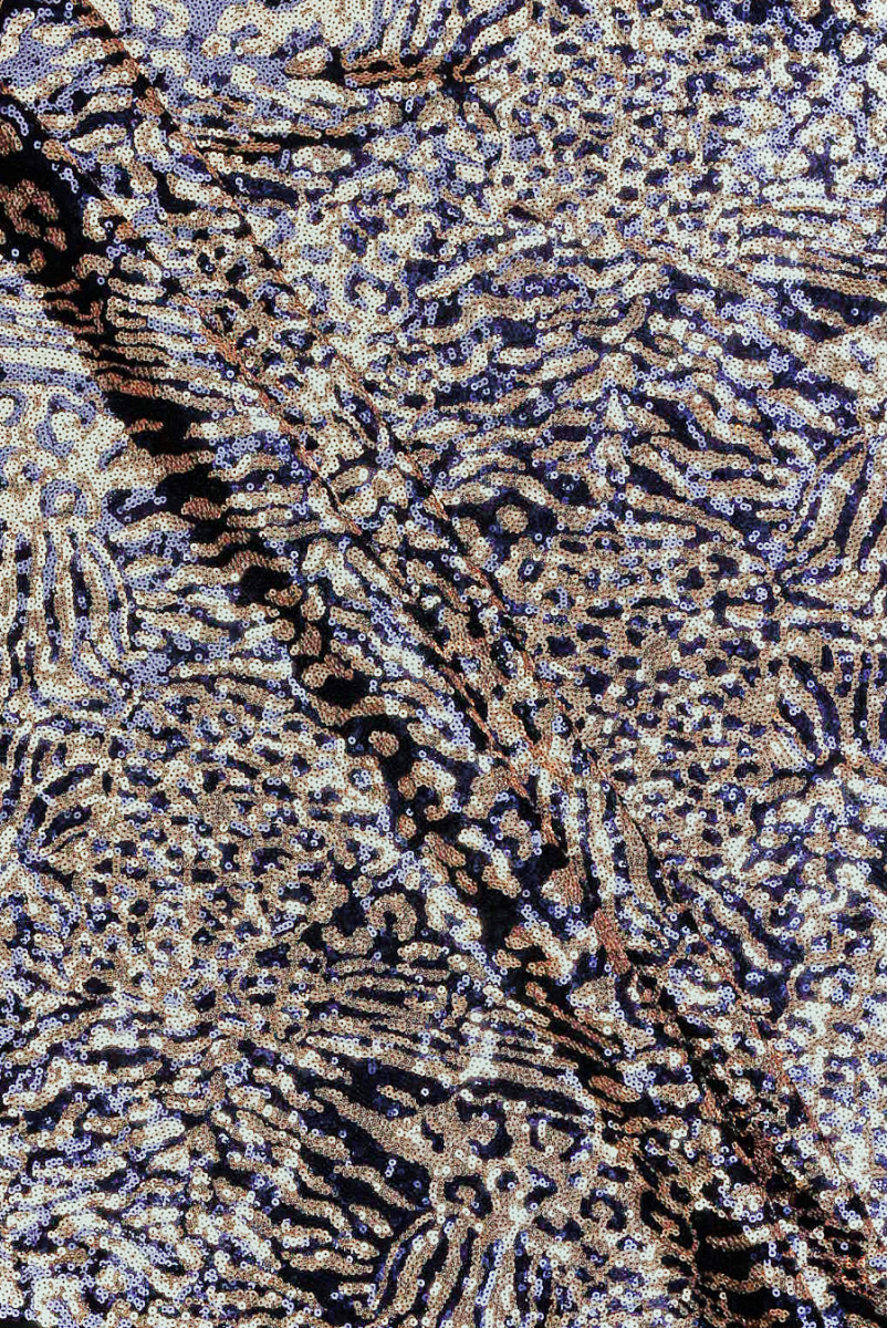 Marineblaue goldene Pailletten am Abend