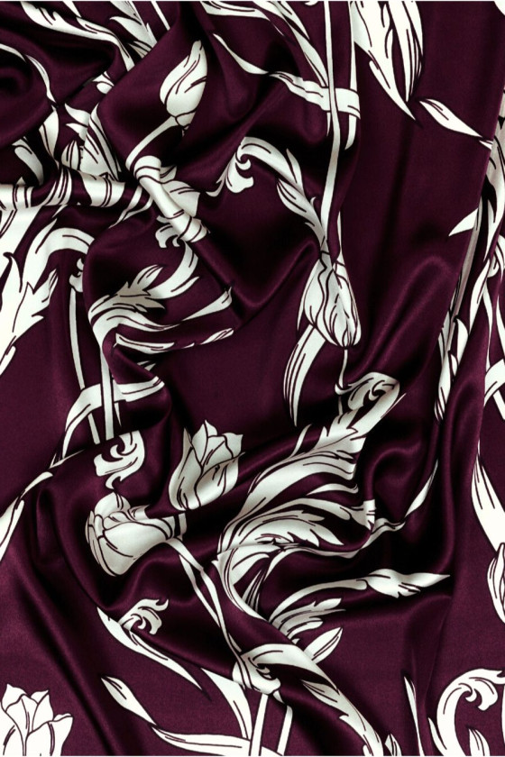 Silk satin white tulips