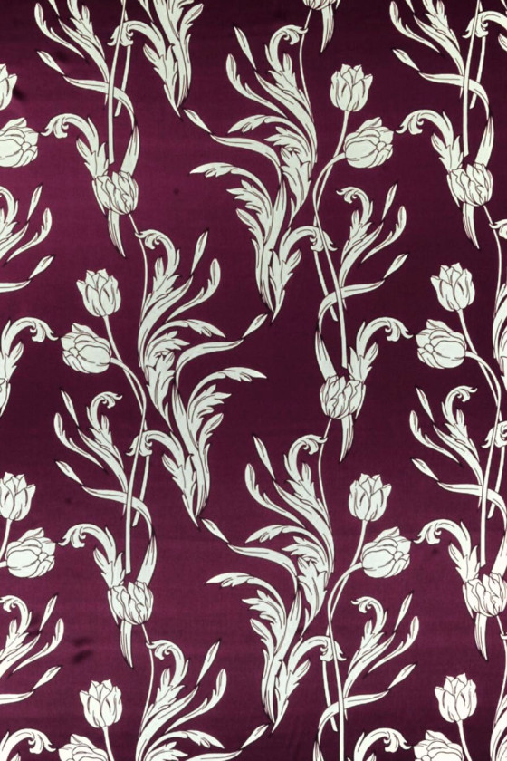 Silk satin white tulips