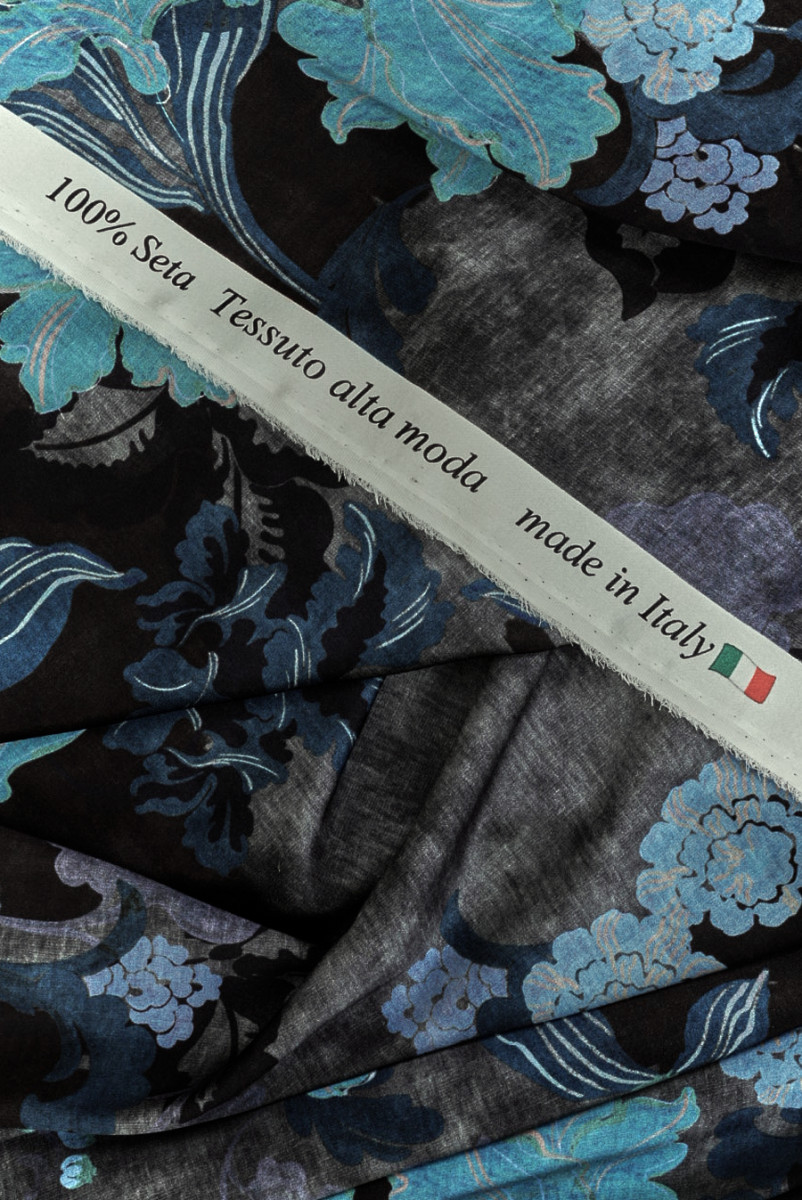 Silk satin turquoise flowers