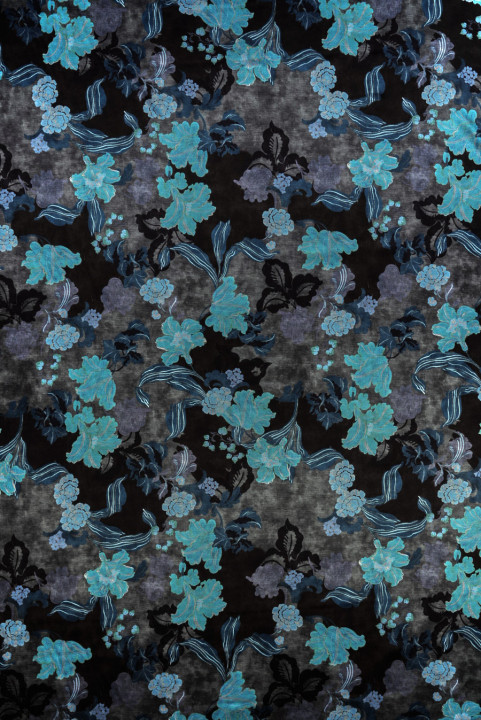 Silk satin turquoise flowers