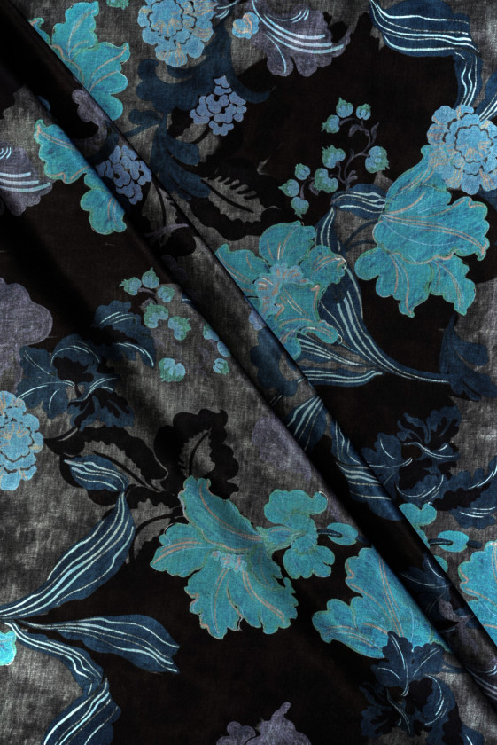 Silk satin turquoise flowers