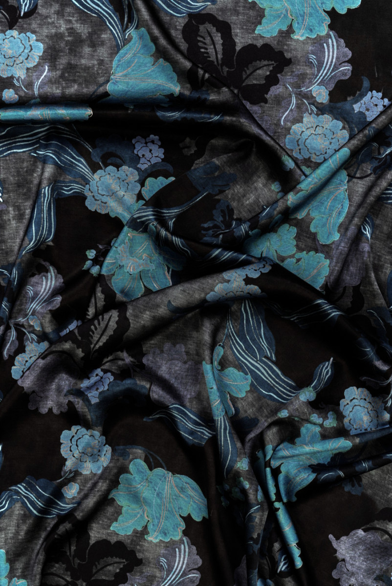 Silk satin turquoise flowers