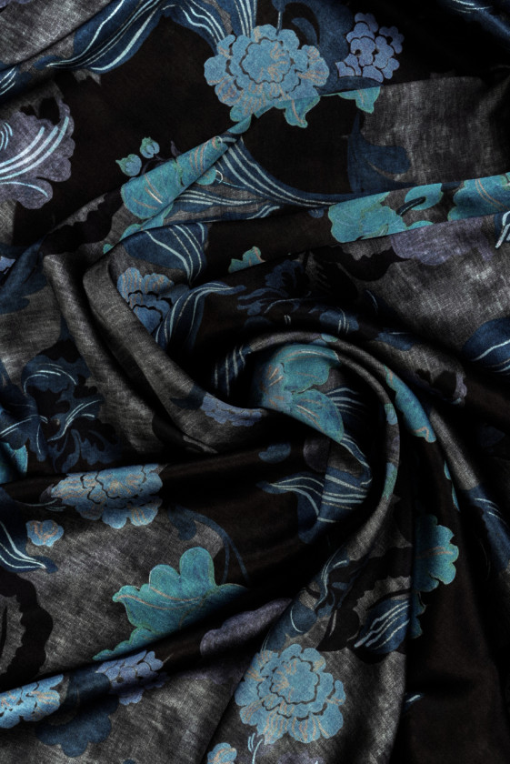 Silk satin turquoise flowers