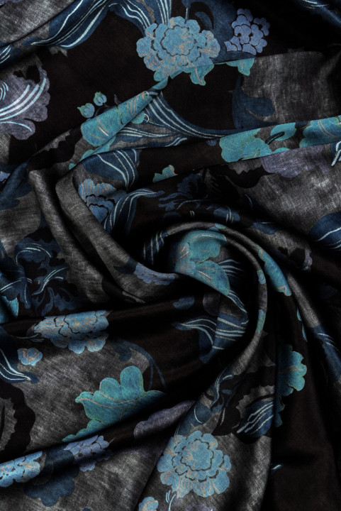 Silk satin turquoise flowers