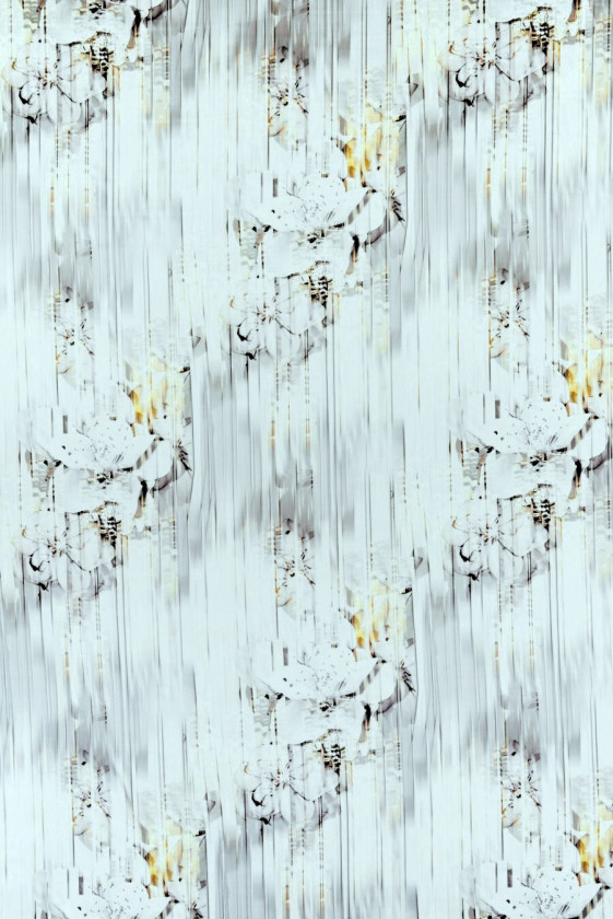 Silk satin light stripes and flowers