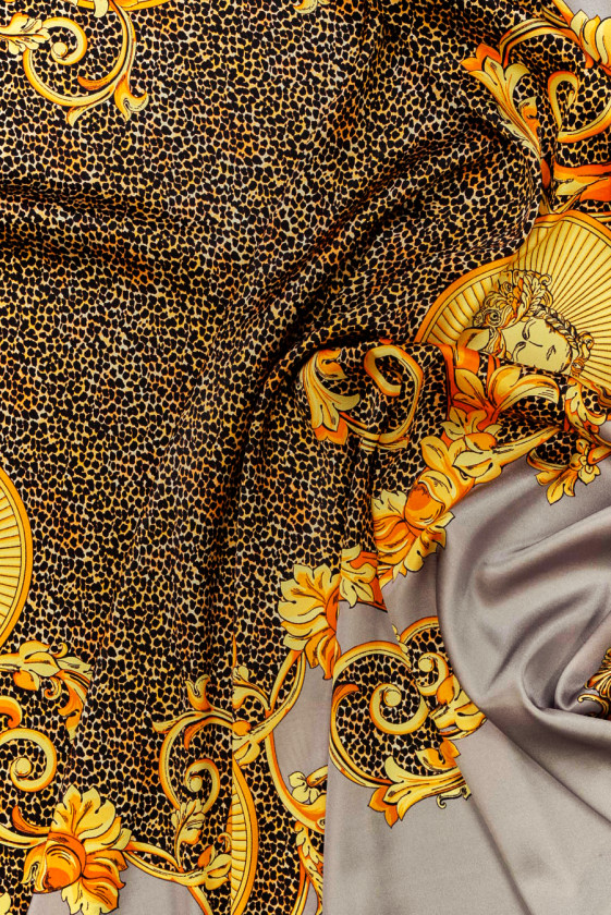 Hodvábna saténová zlatá ozdoba KUPÓNY