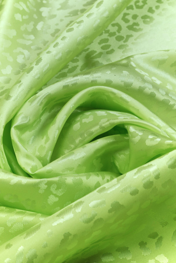 Limetten-Leoparden-Jacquard-Futter