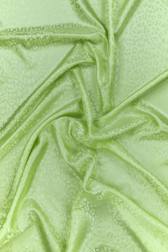 Podszewka żakardowa panterka limonka