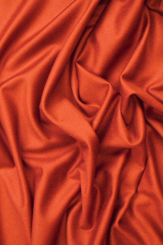 Mantel Wolle rot orange