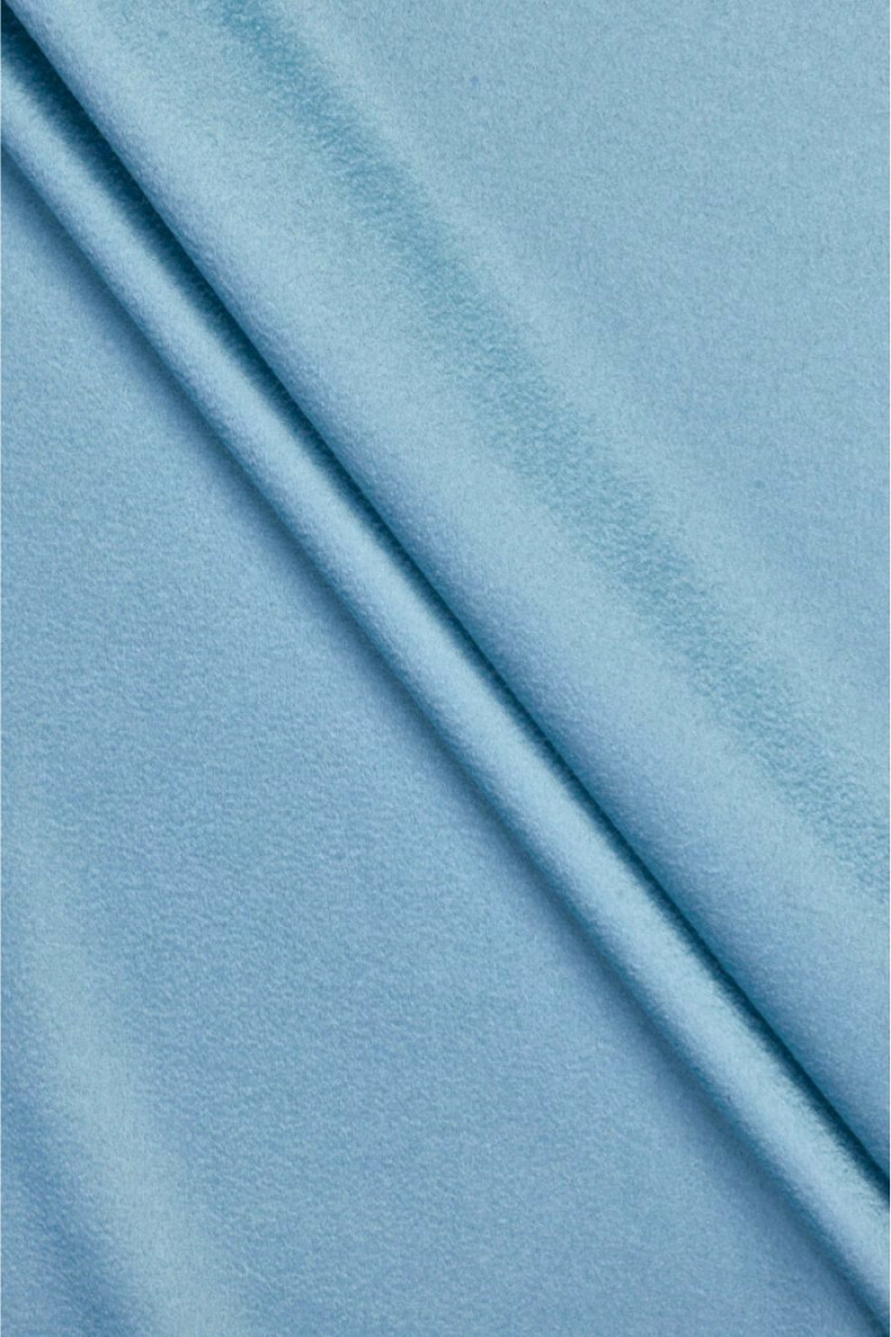 Mantel Wolle mit Kaschmir Zibellino blau