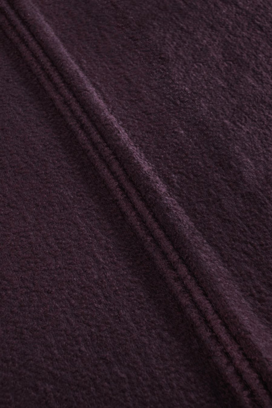 Coat alpaca with wool plum...