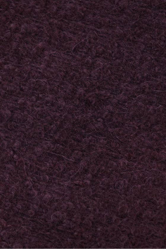 Coat alpaca with wool plum purple