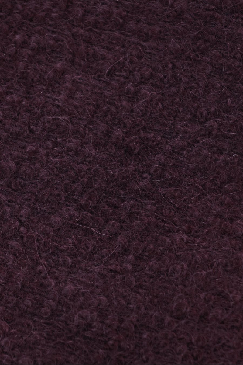 Coat alpaca with wool plum purple