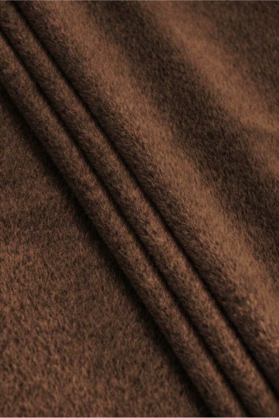 Coated alpaca with brown wool