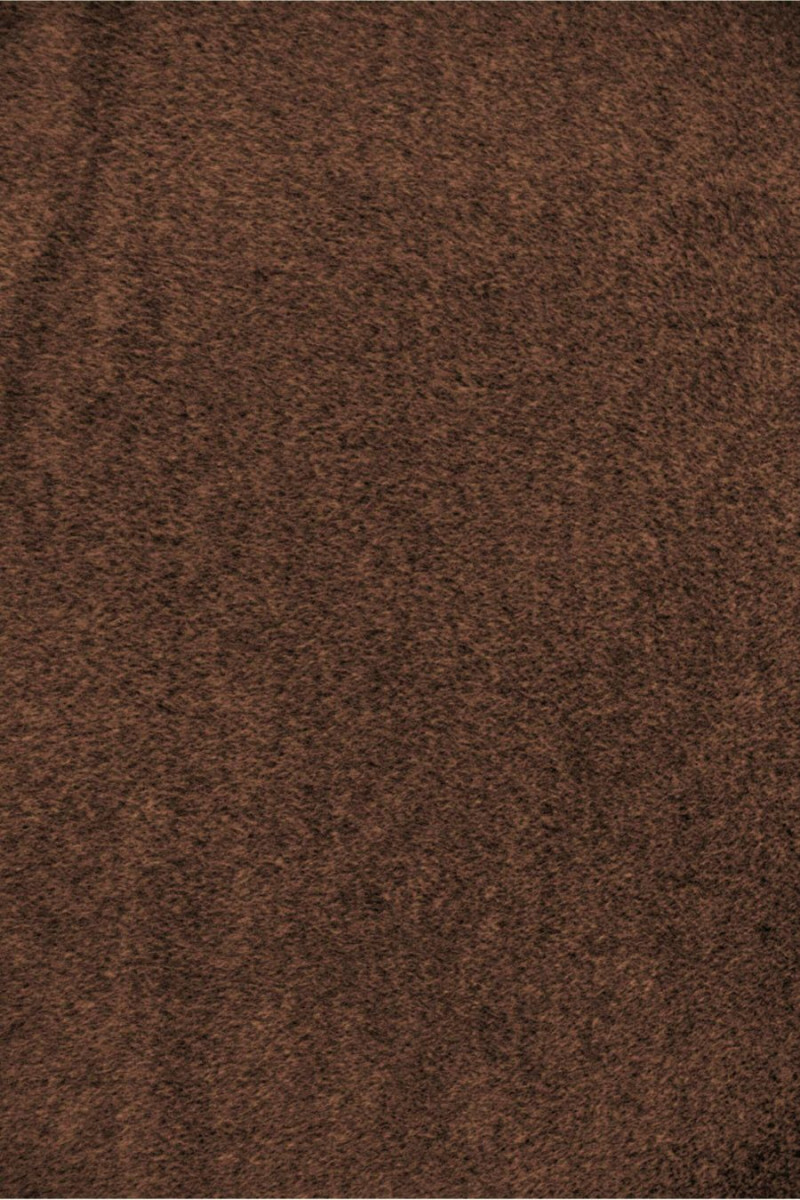 Coated alpaca with brown wool