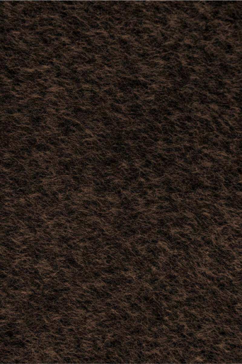 Coated alpaca with brown melange wool