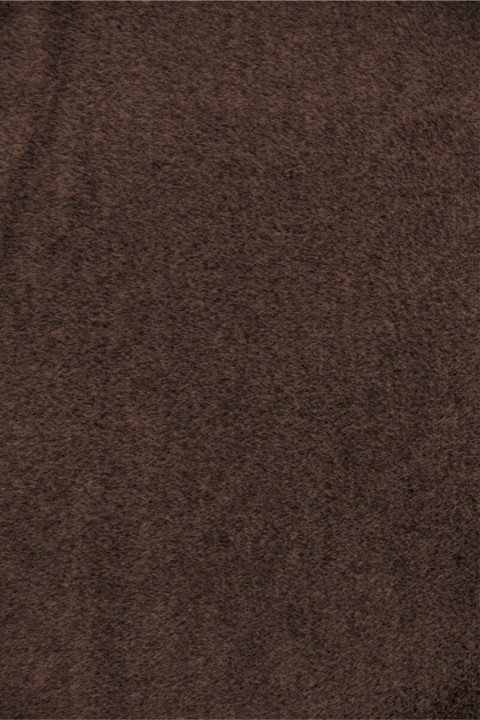 Coated alpaca with brown melange wool