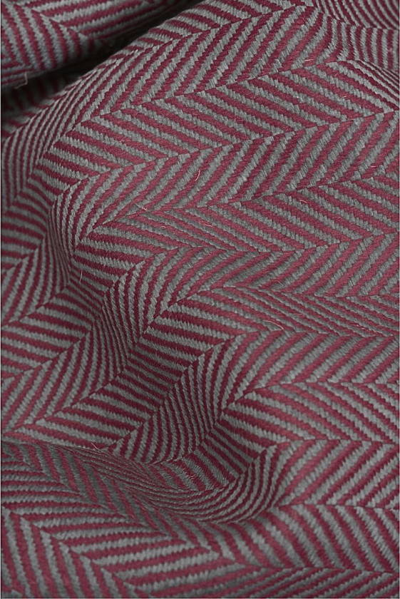 Uniforme de espiga gris burdeos KUPON 120cm