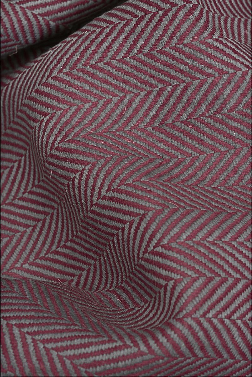 Uniforme de espiga gris burdeos KUPON 120cm