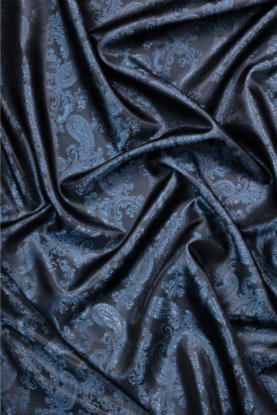 Fodera jacquard blu bicolore