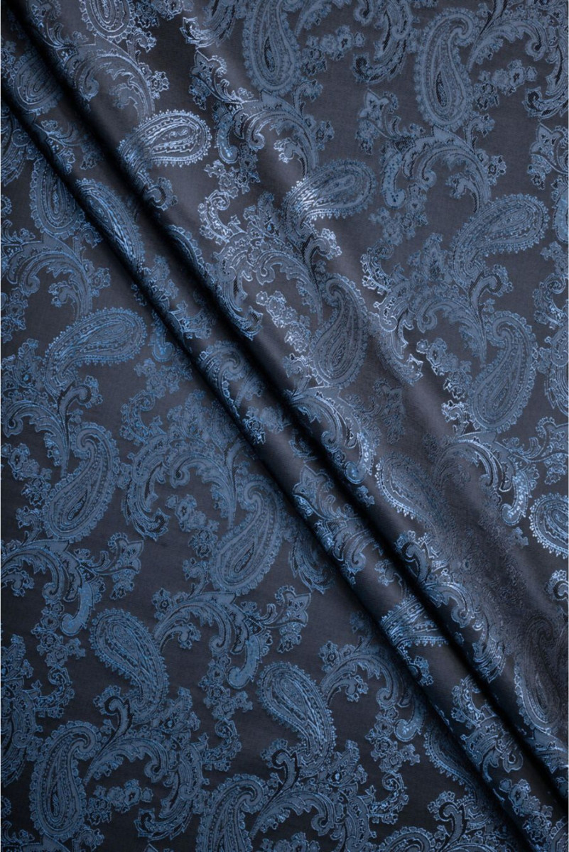 Doublure jacquard bleu bicolore
