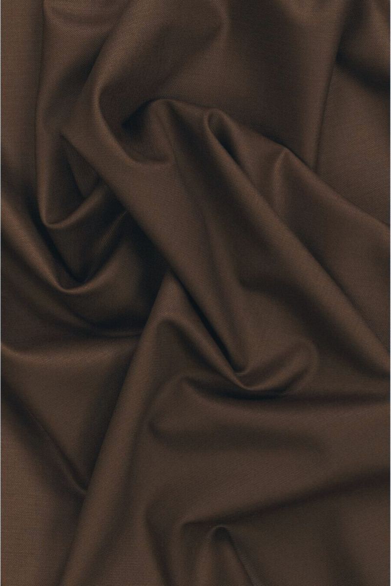 Brun uld KUPON 135 cm