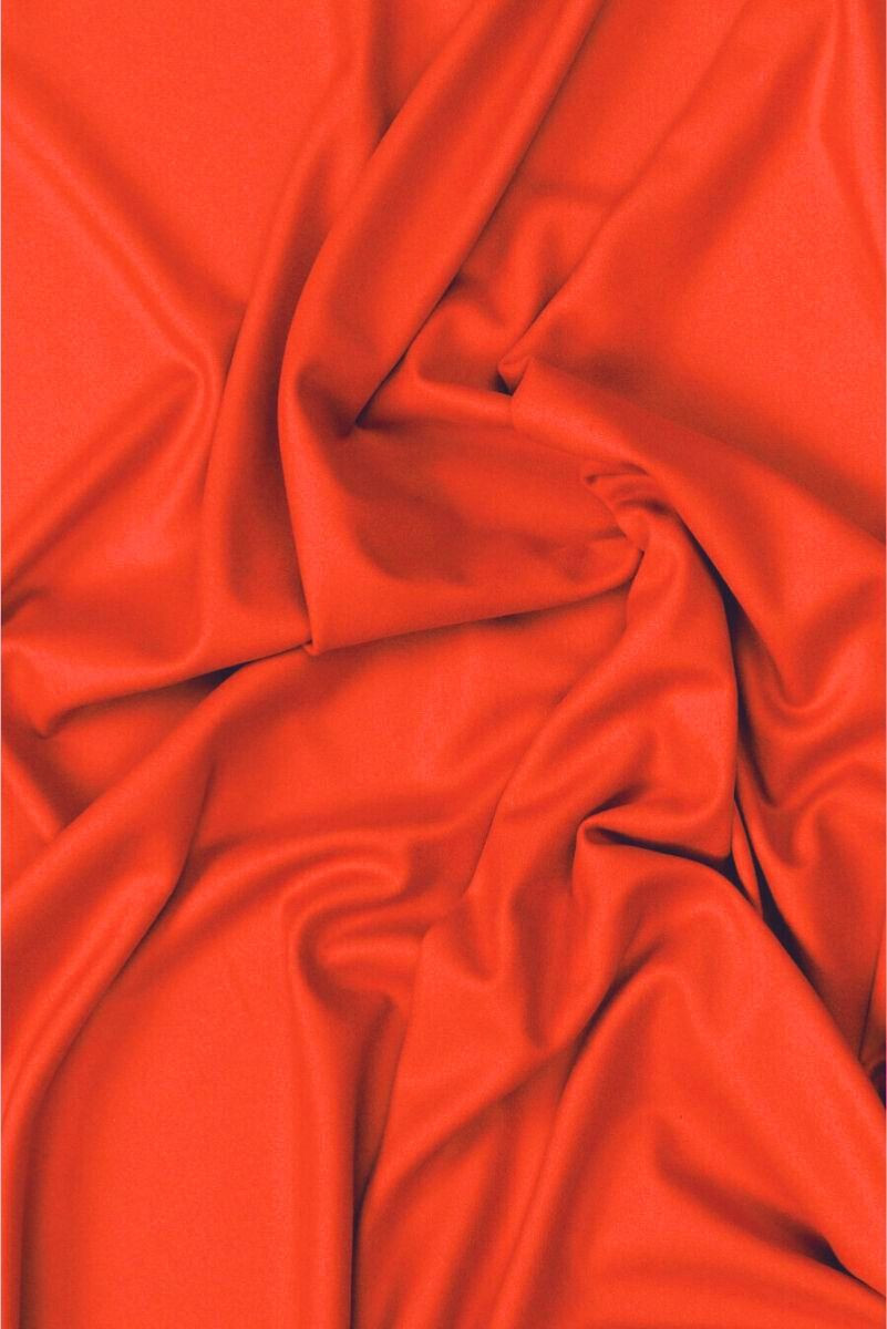 Manteau orange en laine