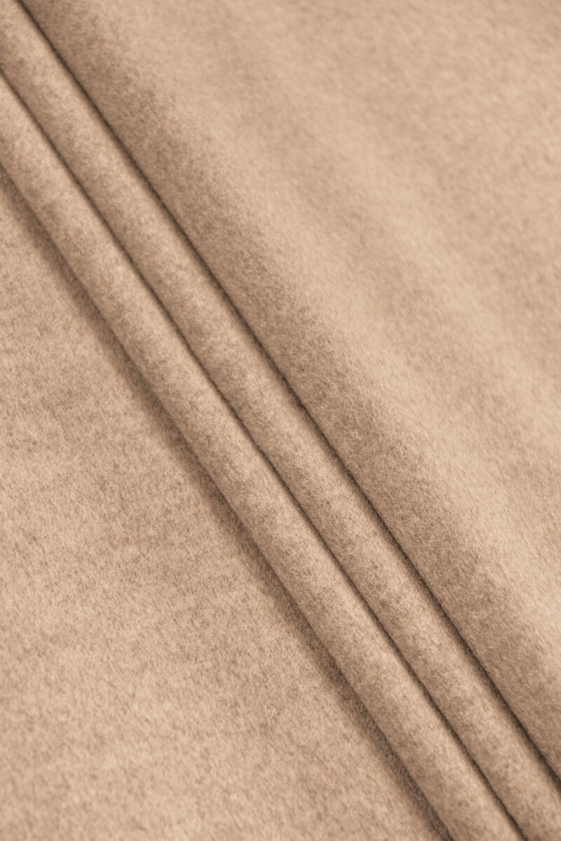 Abrigo de lana con cachemir beige melange