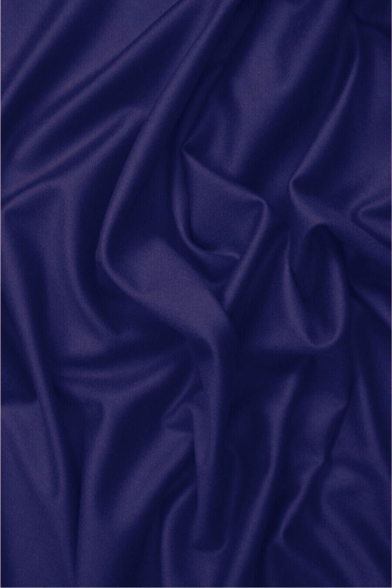 Laine manteau avec cachemire bleu profond KUPON 110cm