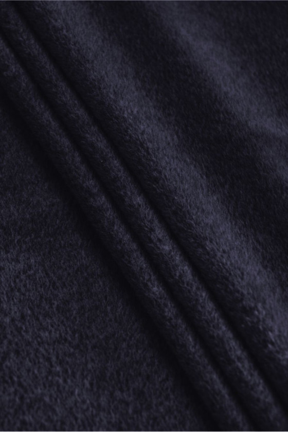 Gecoate alpaca met wol donker marineblauw KUPON 330cm