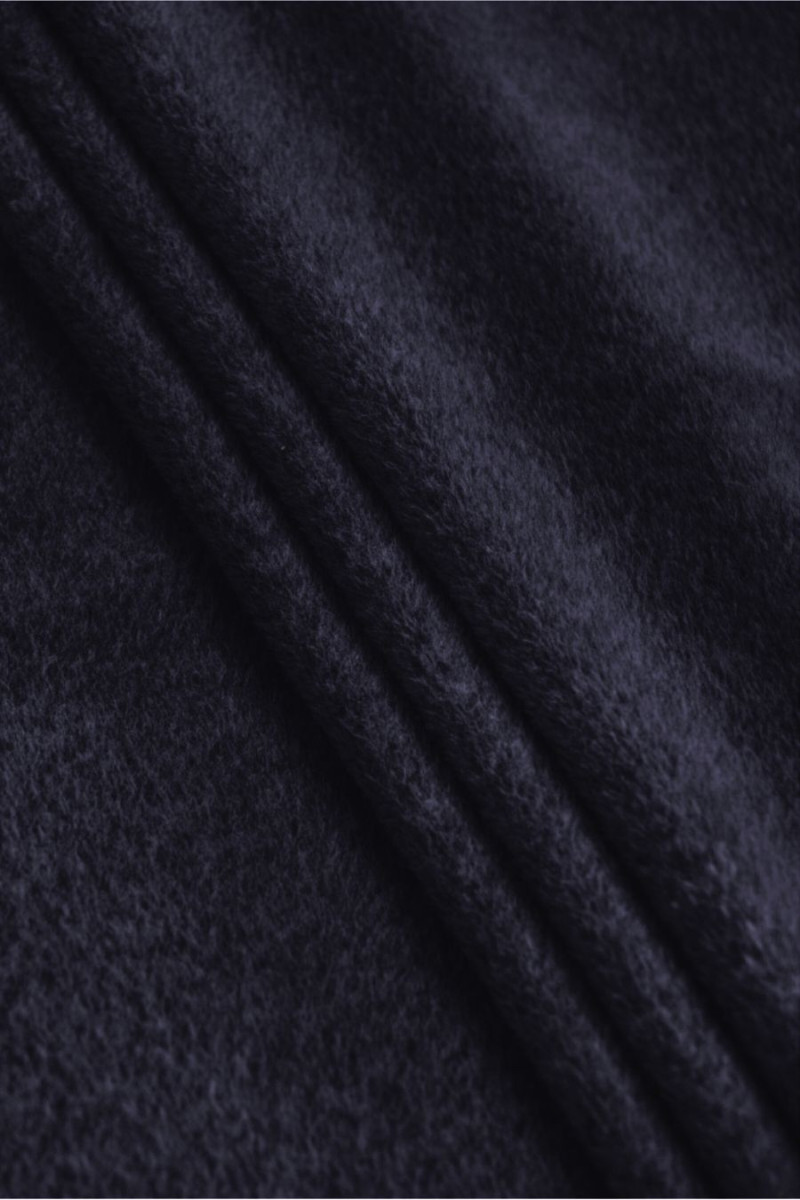 Gecoate alpaca met wol donker marineblauw KUPON 330cm