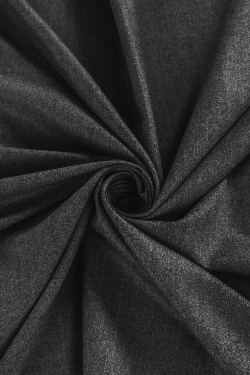 Laine de costume mélangée gris foncé