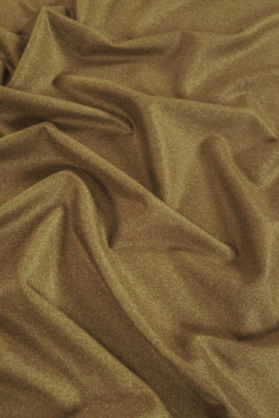 Olive Wool Melange KUPON 100 cm