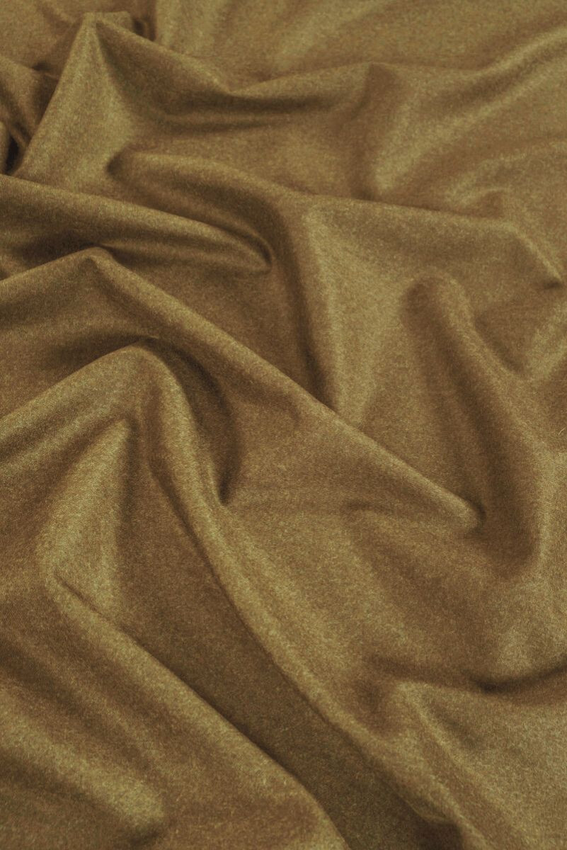 Olive Wool Melange KUPON 100cm
